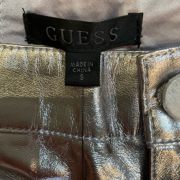 New Guess | Metallic Foil Highrise Straight Leg Pants - Picture 12 of 17